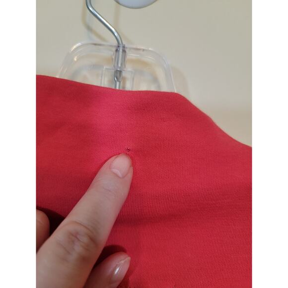 Maeve by Anthropologie Curran Crossover Fuax Wrap Top Surplice Coral Medium READ - Picture 6 of 9